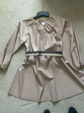 ASOS Faux Leather Long Sleeve Dress